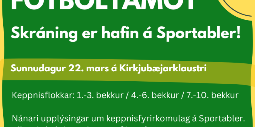 Skráning hafin á innanhúsmót í fótbolta