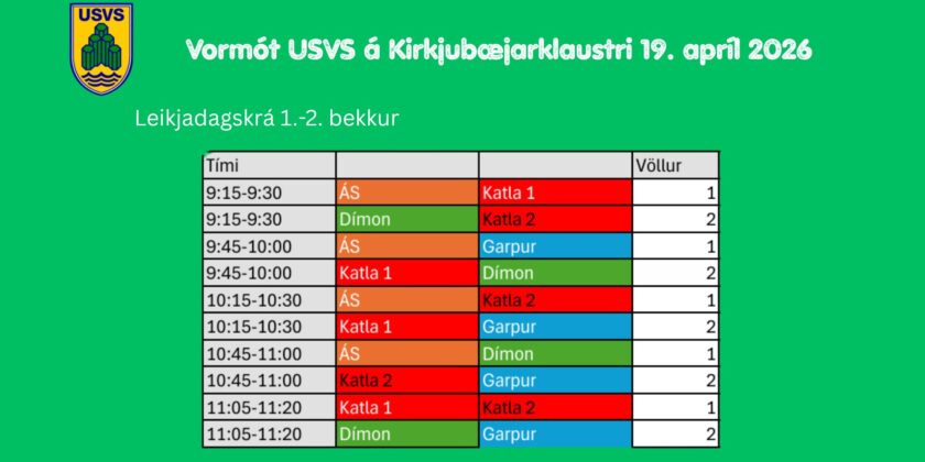 Leikjadagskrá á körfuboltamóti