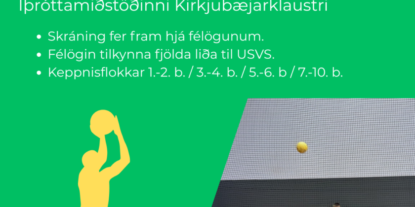 Vormót í körfubolta 19. apríl á Klaustri