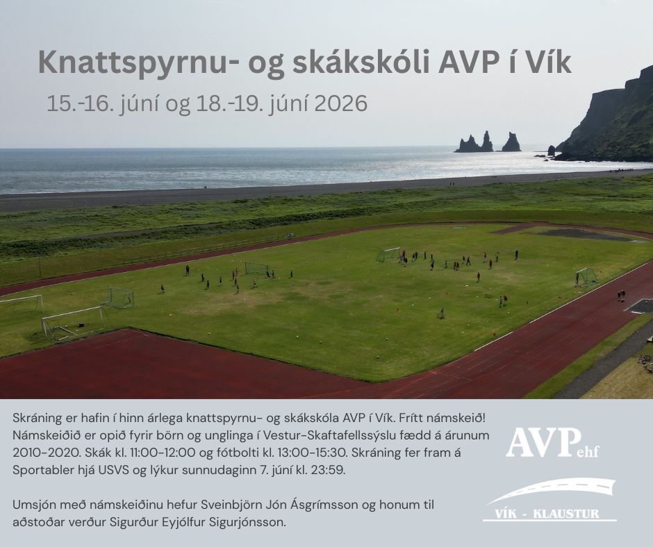 Skráning hafin í knattspyrnu- og skákskóla AVP