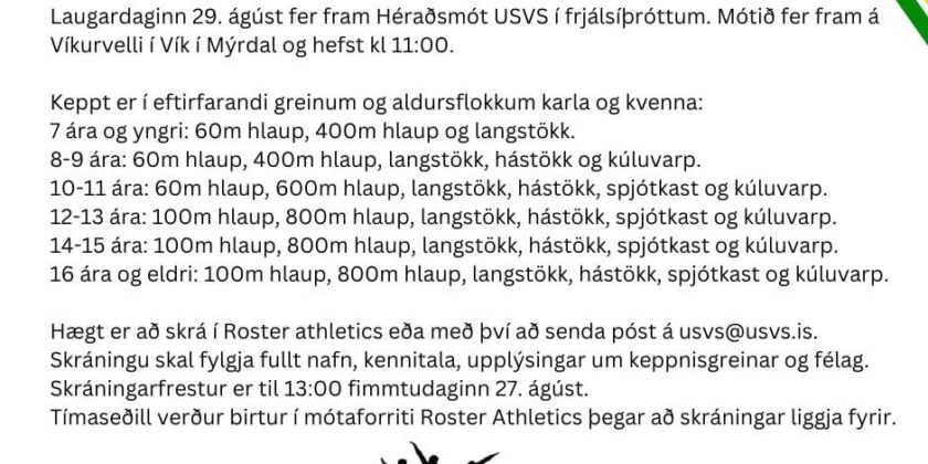 Héraðsmót USVS 29. ágúst