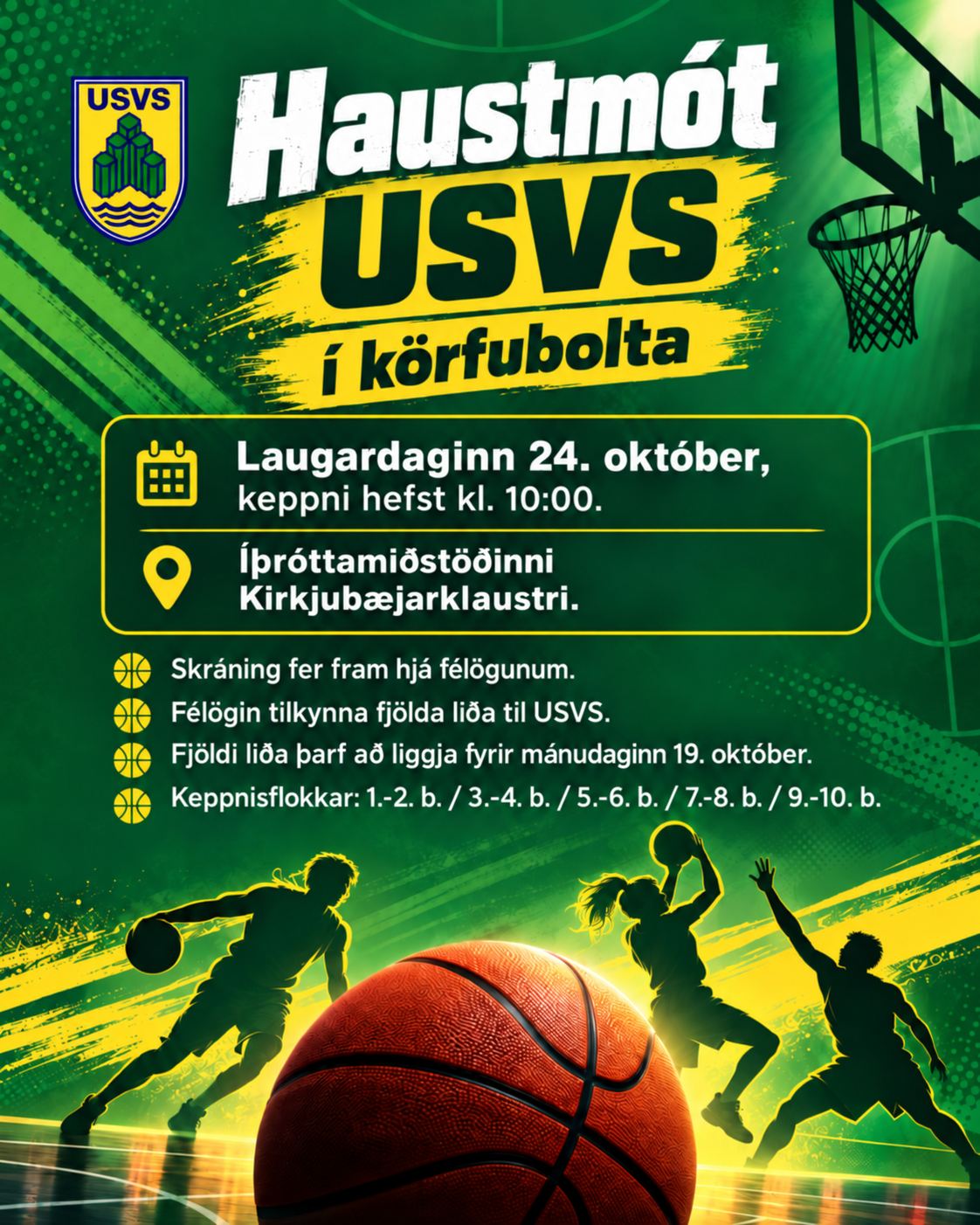 Körfuboltamót USVS 24. október